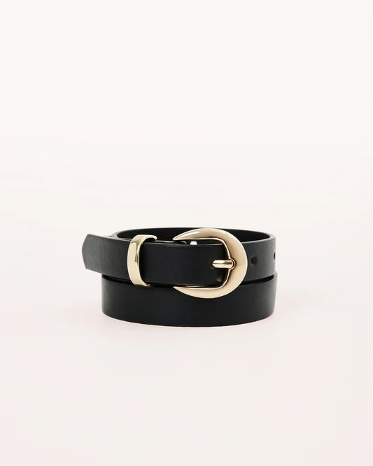 Bella Belt - Black Shine / Gold