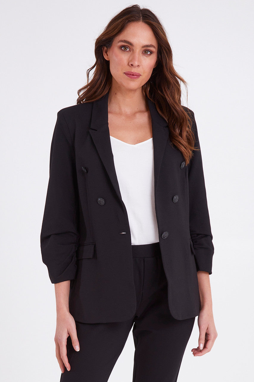 Voila Ponte Blazer - Black - Catani Clothing