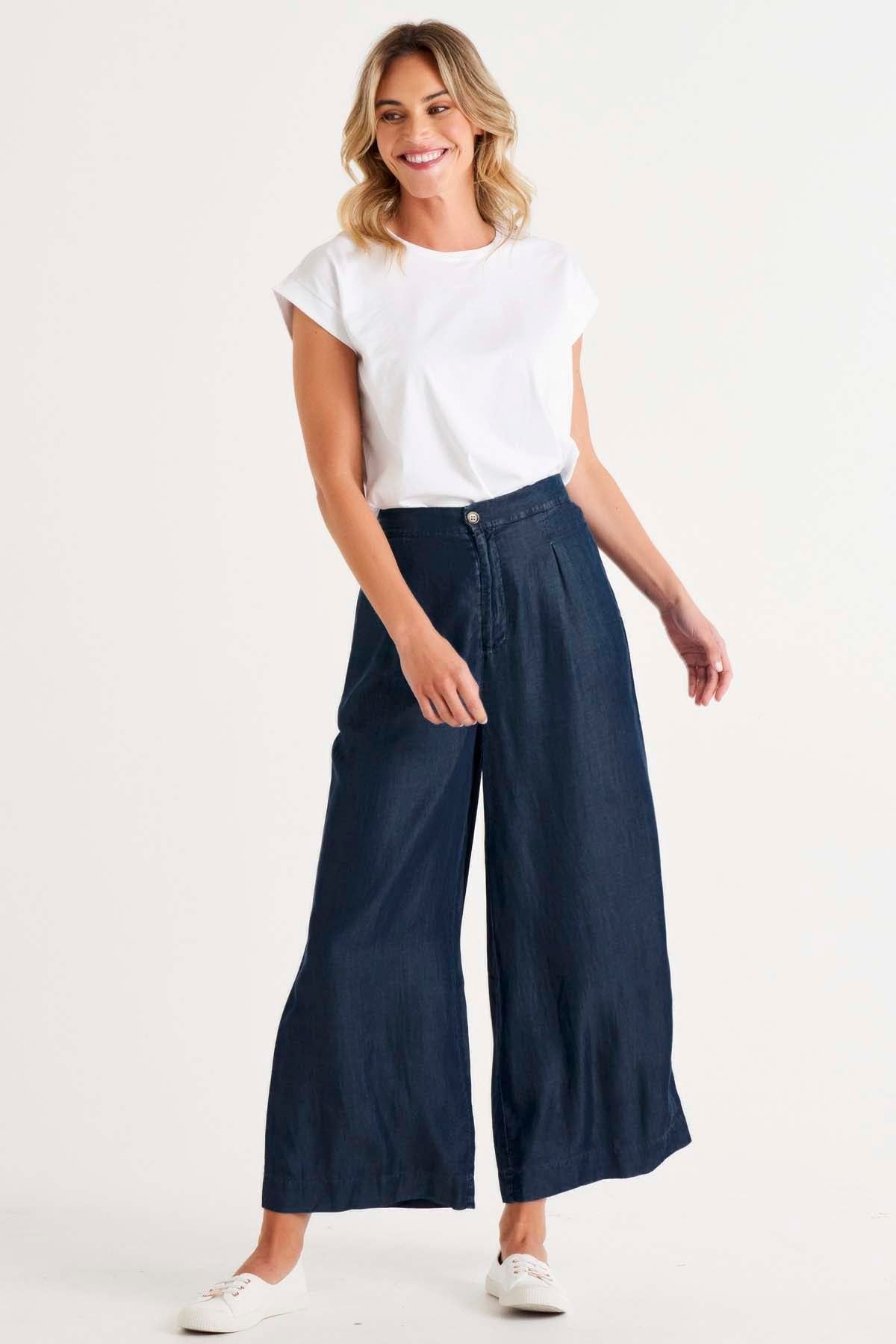 Pia Palazzo Pant - Blue Haze - Catani Clothing