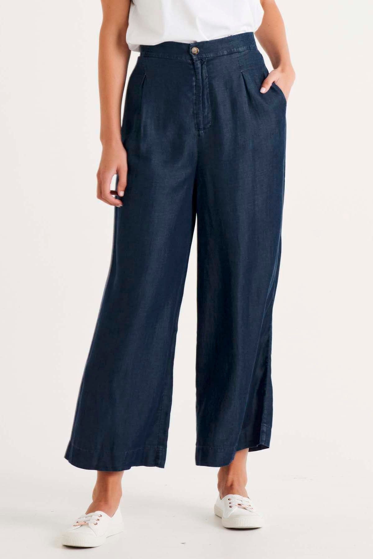 Betty Basics Pia Palazzo Pant - Blue Haze (view 3)