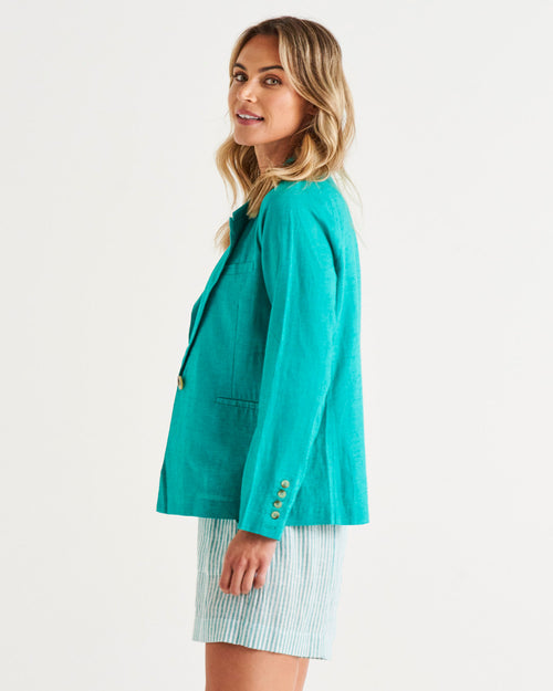 Lisset Blazer - Teal - Catani Clothing