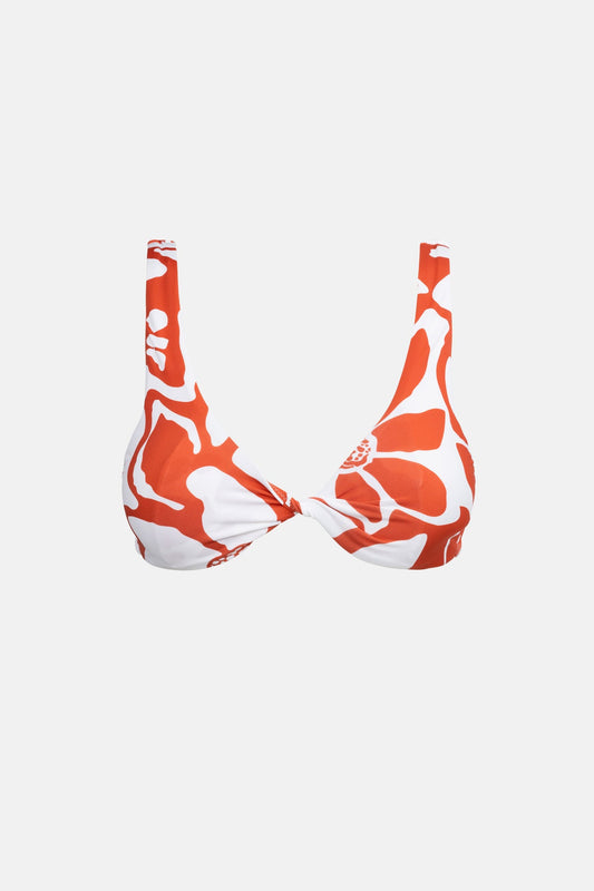 Twist Front Top - Poppy Floral