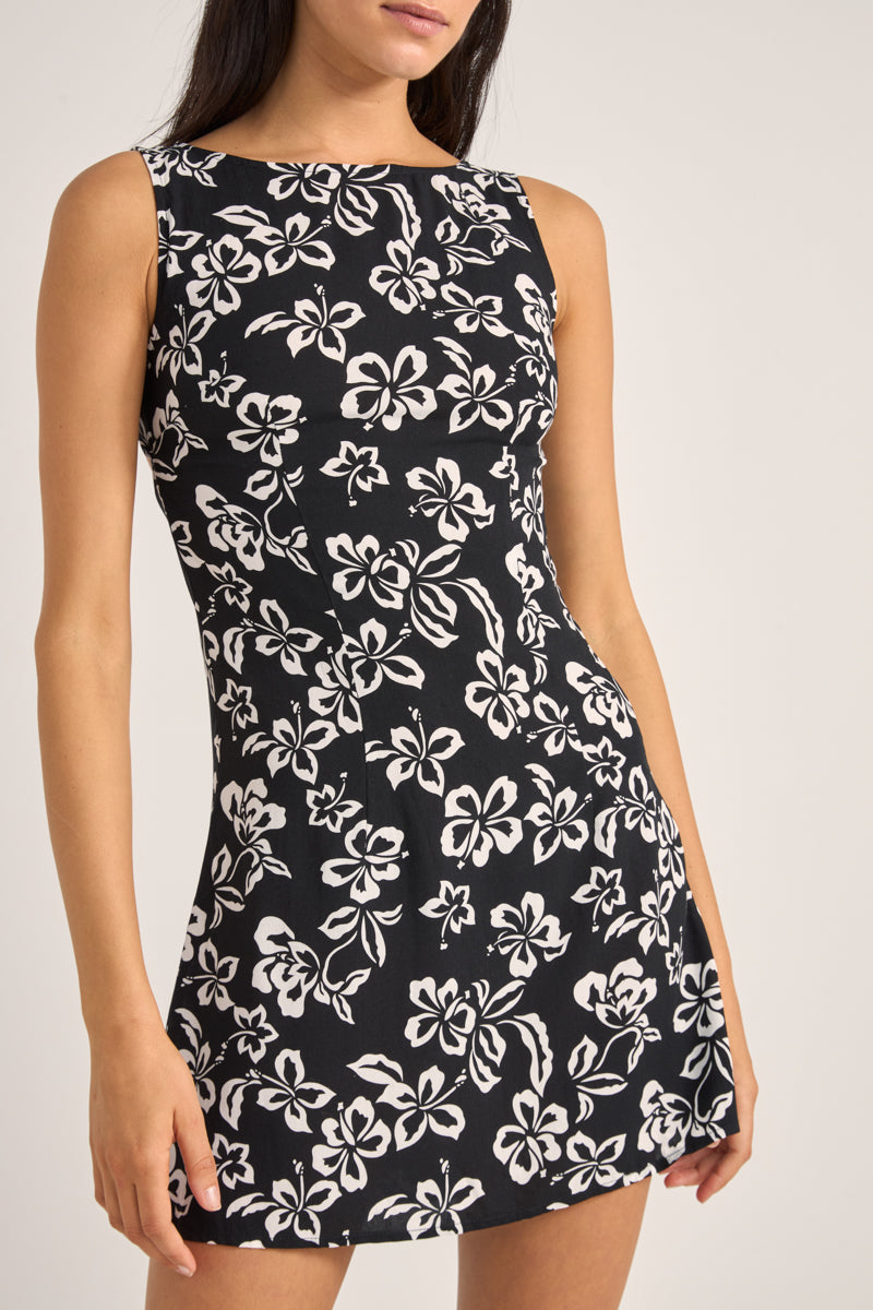 Rhythm Roselle Tie Back Mini Dress - Roselle Floral (view 4)