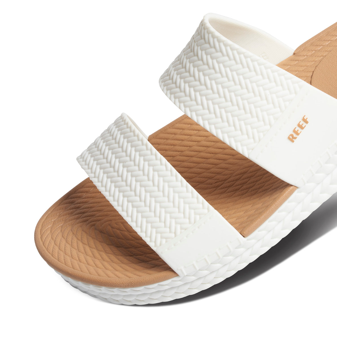 Water Vista Slide - White / Tan