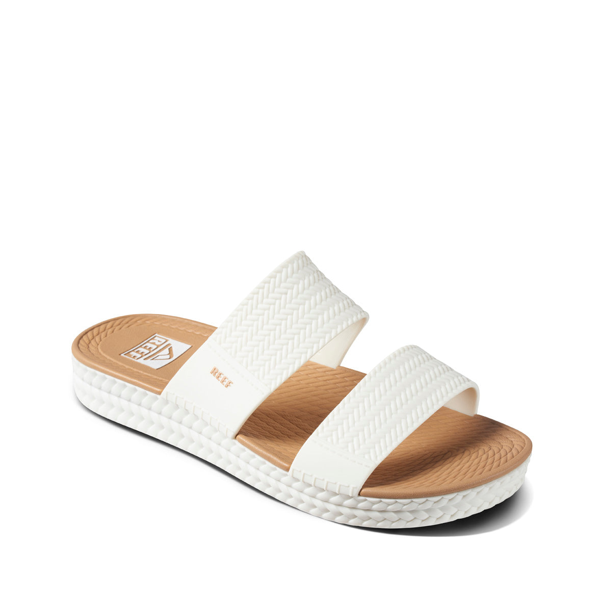 Water Vista Slide - White / Tan