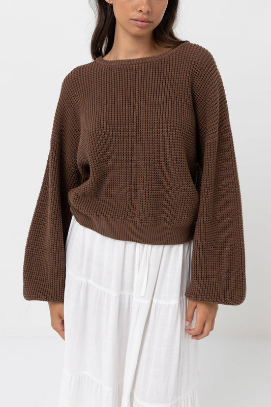 Classic Knit Jumper - Chocolate