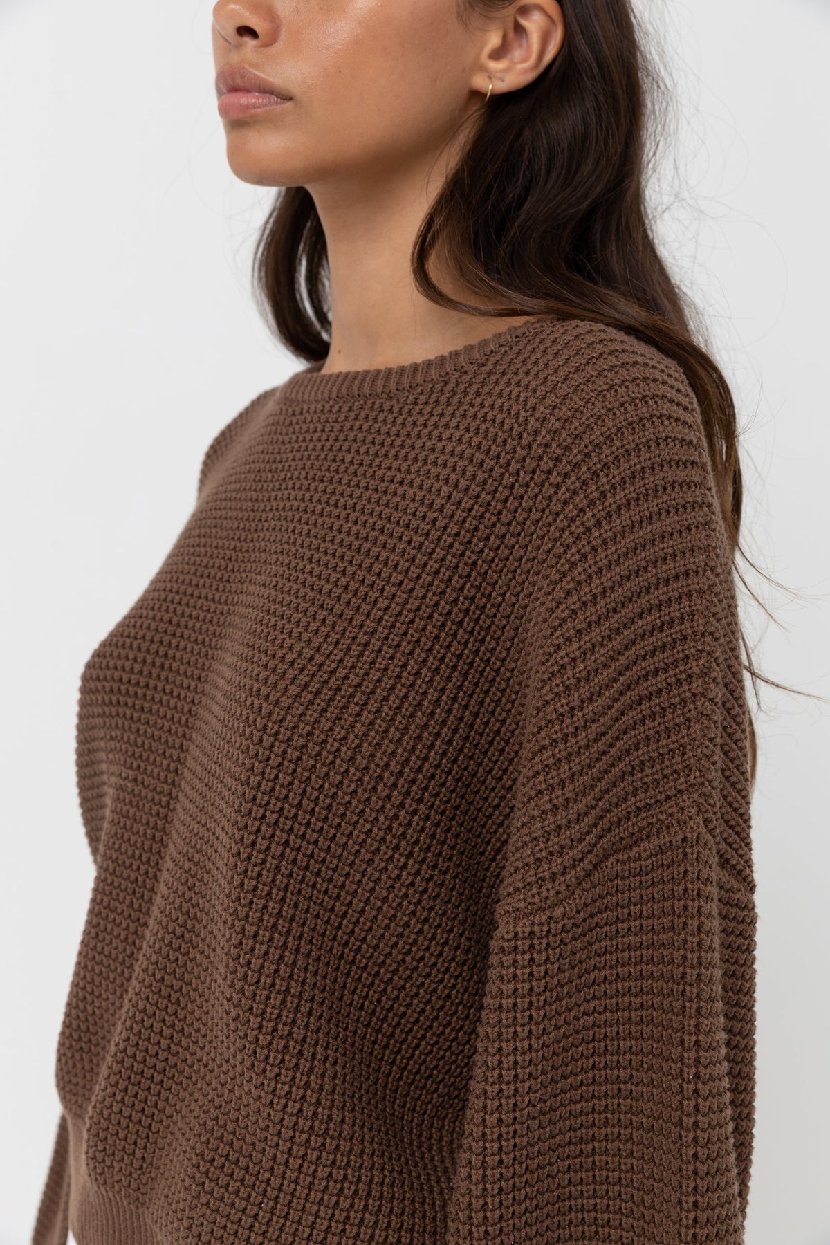 Rhythm Classic Knit Jumper - Chocolate (view 3)