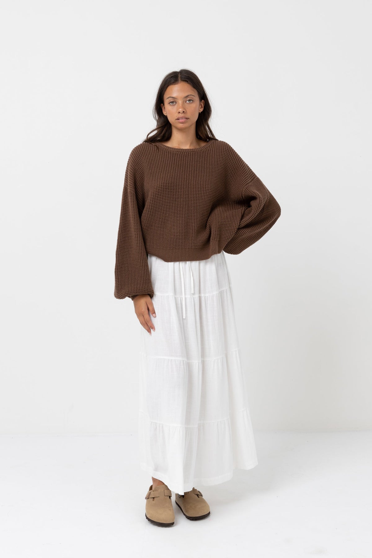 Rhythm Classic Knit Jumper - Chocolate (view 5)