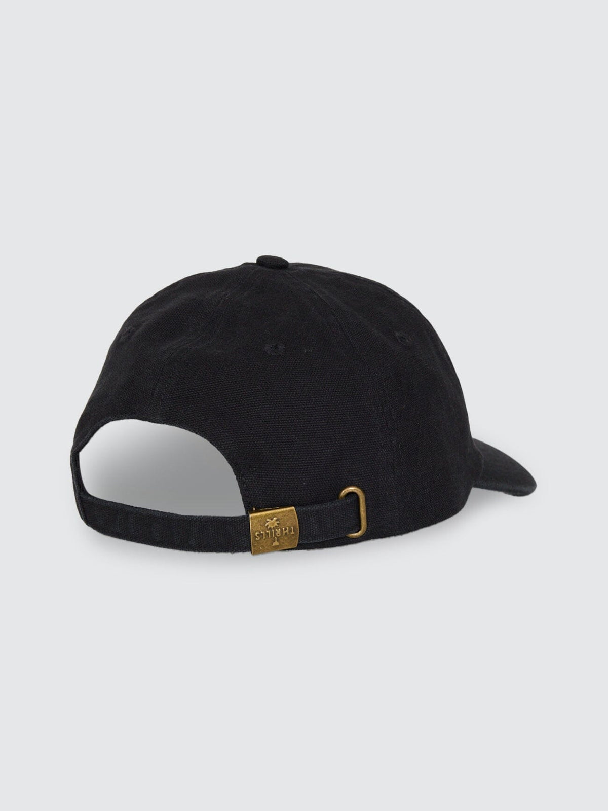 Thrills Minimal Thrills 6 Panel Cap in Washed Black - detail
