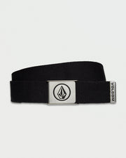 Circle Stone Web Belt - Black - Catani Clothing