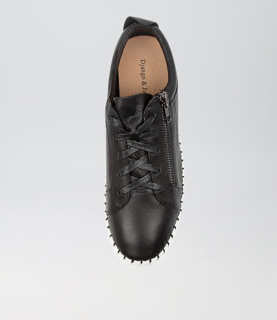 Django & Juliette Bump Sneaker - Black Leather (view 3)
