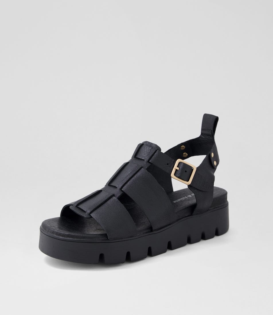Bramleys Sandal - Black Leather