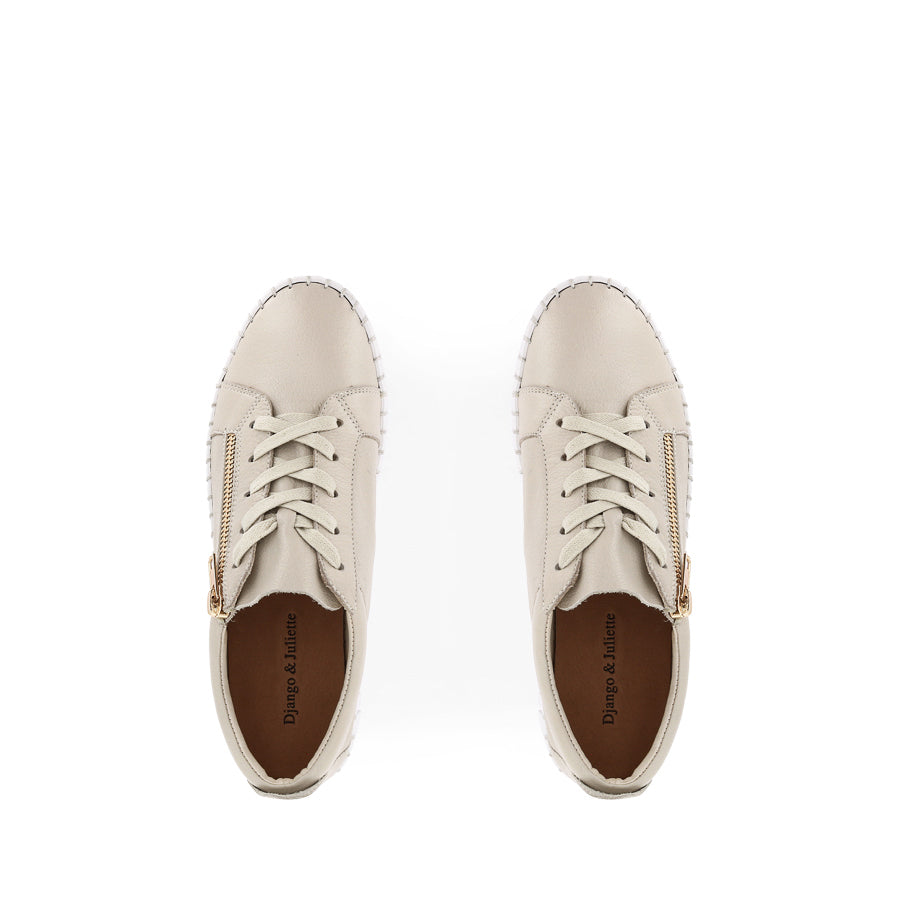 Django & Juliette Bump Sneaker - Macadamia Leather (view 6)
