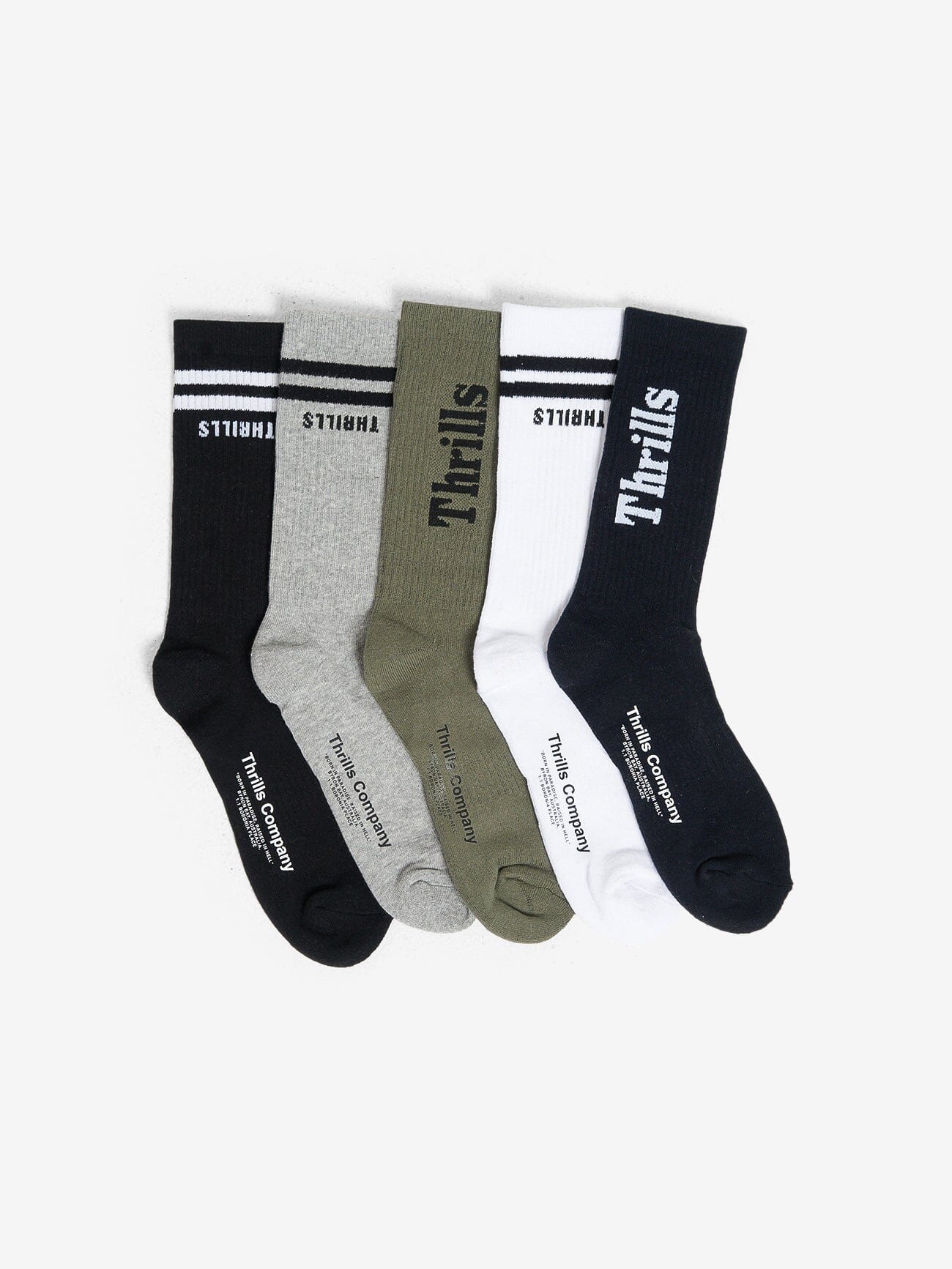 Thrills Minimal 5 Pack Sock Multi