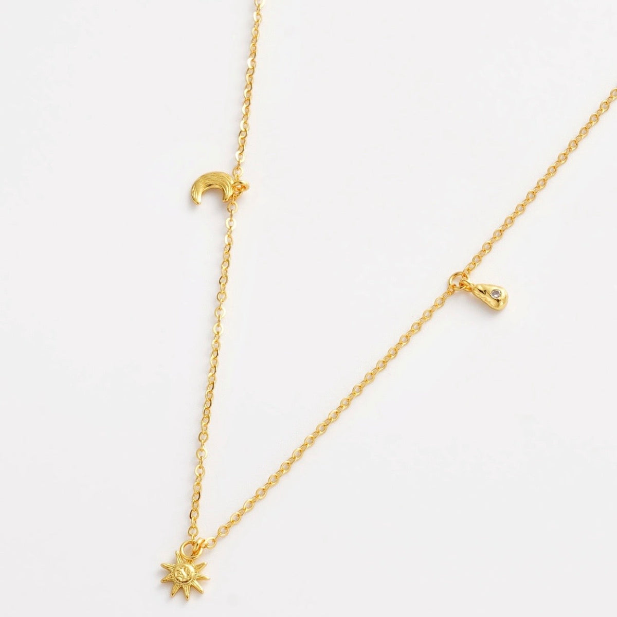 Zafino Luna Charm Necklace Gold