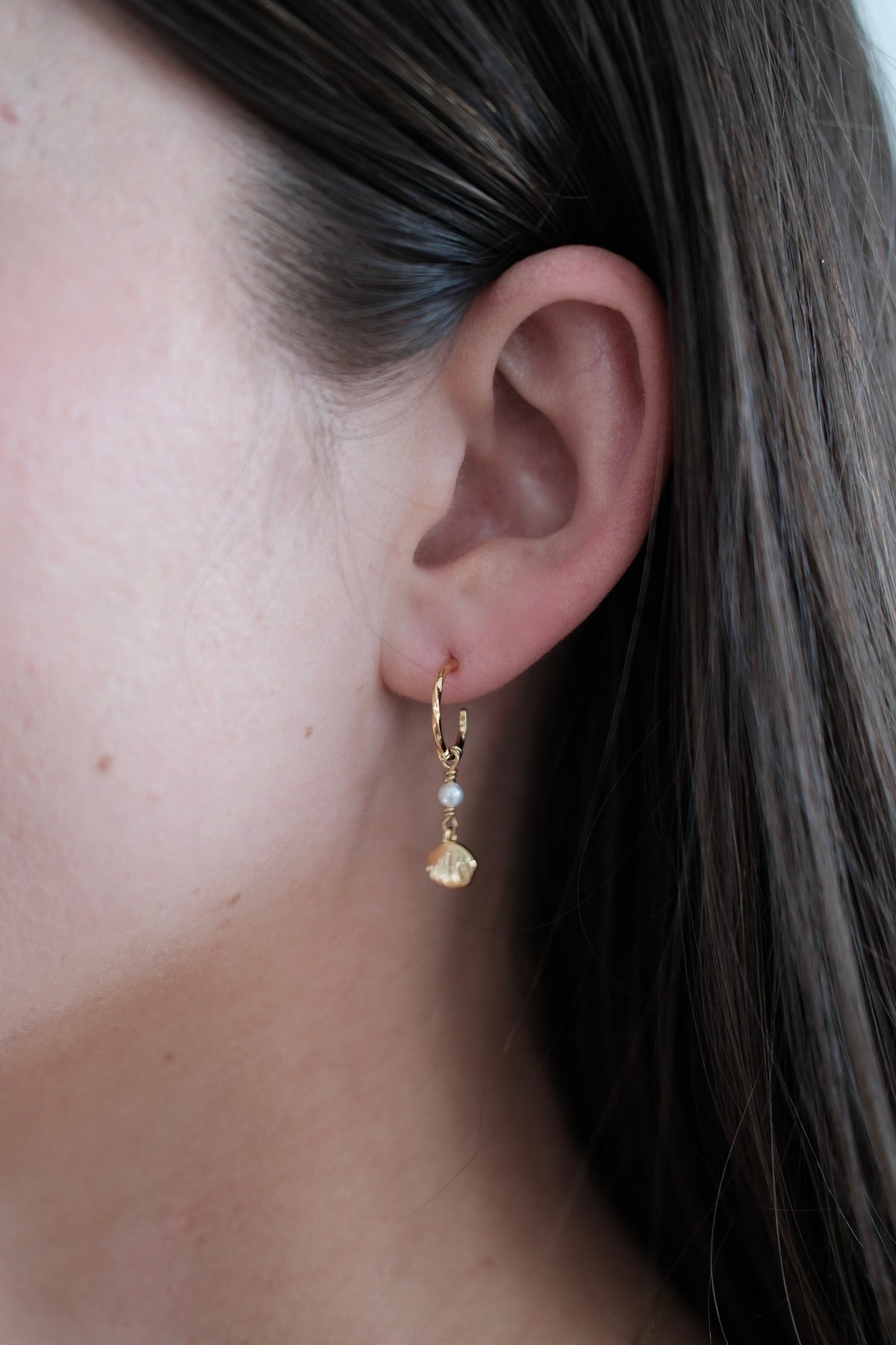Zafino Goldie Hoop gold worn
