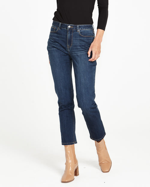Betty Basics Wynona Curve Jeans - Smokey Blue (view 3)
