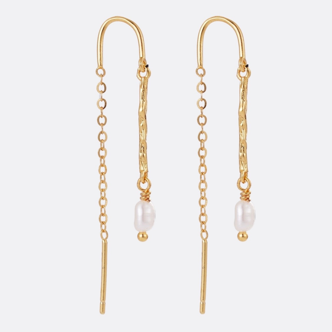 Zafino Alessia Thread Earring in Gold