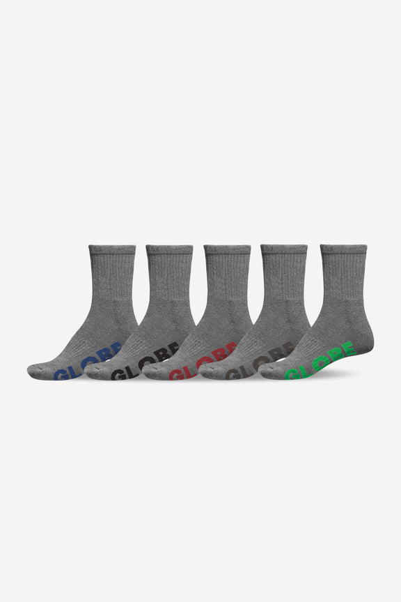 Globe Stealth Crew Sock 5pk - 7/11 + 12/15 (view 3)