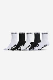 Youth Quarter Sock - 2/8 - Black / White - Catani Clothing