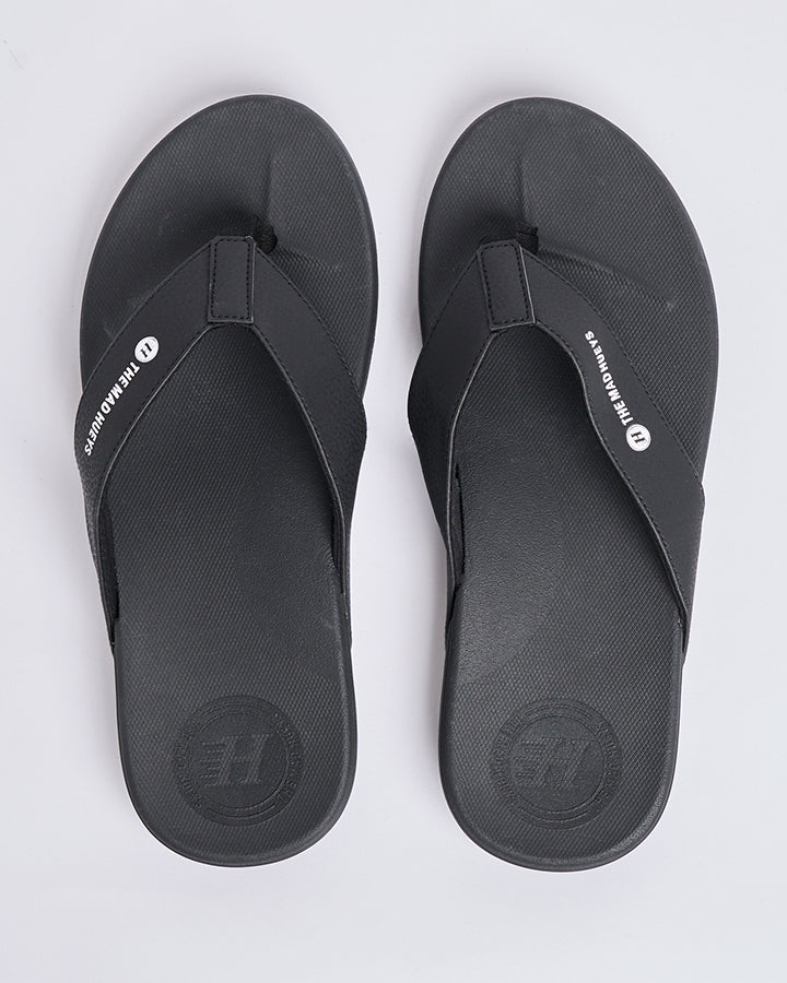 Hueys Wide Strap | Thongs - Black
