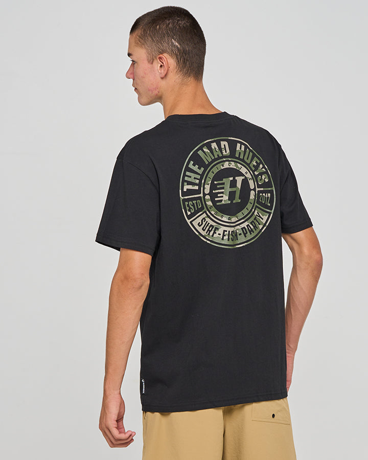 Living Hueys Short Sleeve Tee - Black
