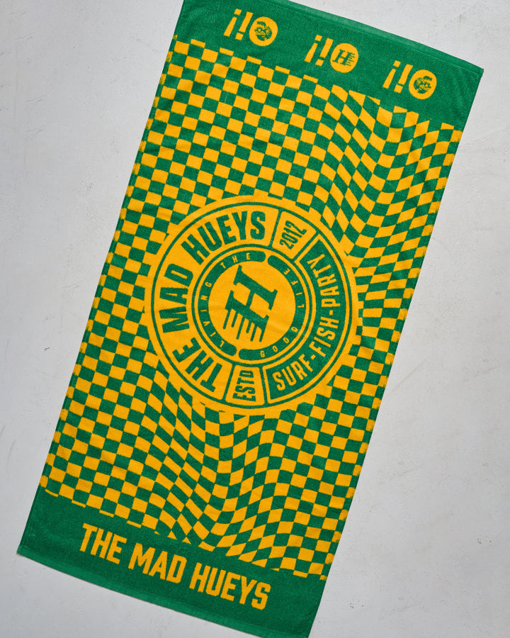 The Mad Hueys Oi Oi Oi Beach Towel Aussie Green - detail view
