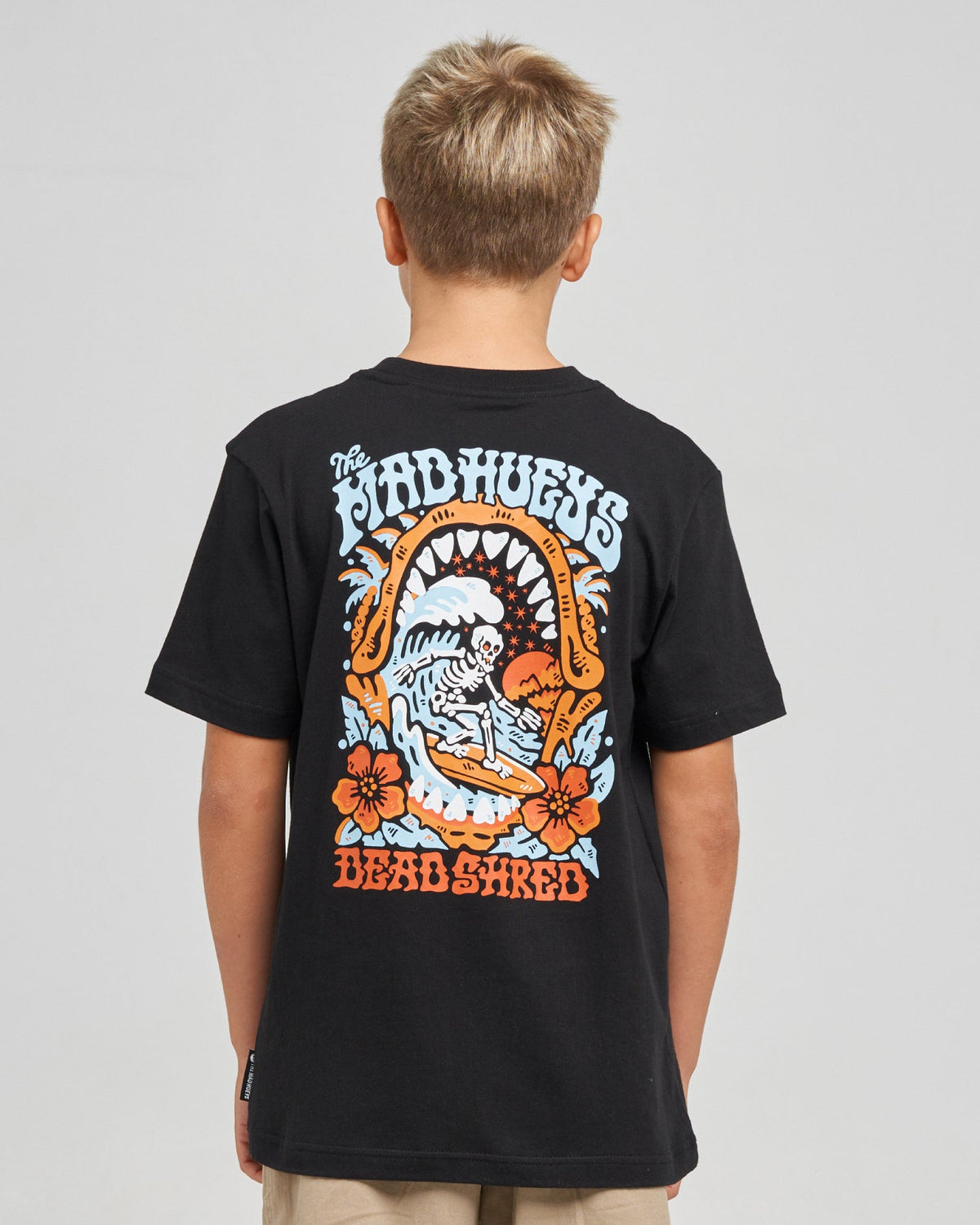 Black Shred Dead youth tee back print