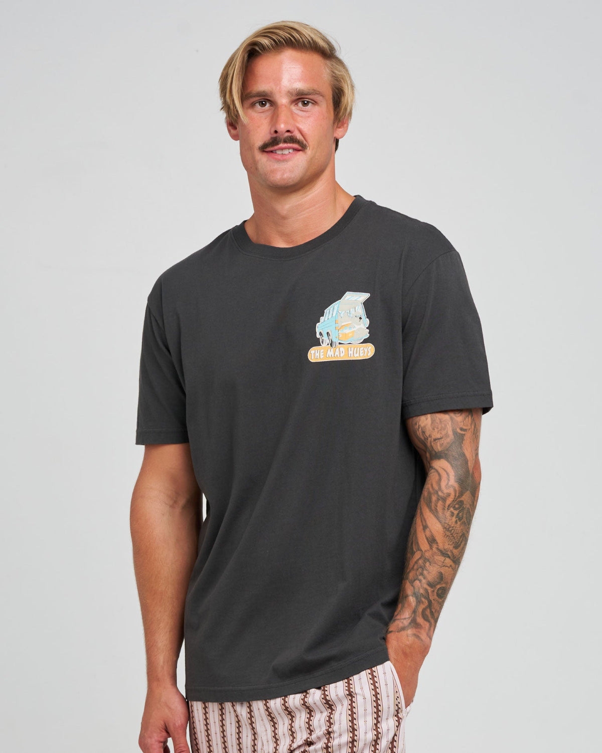 The Mad Hueys Good Day For It tee in vintage black
