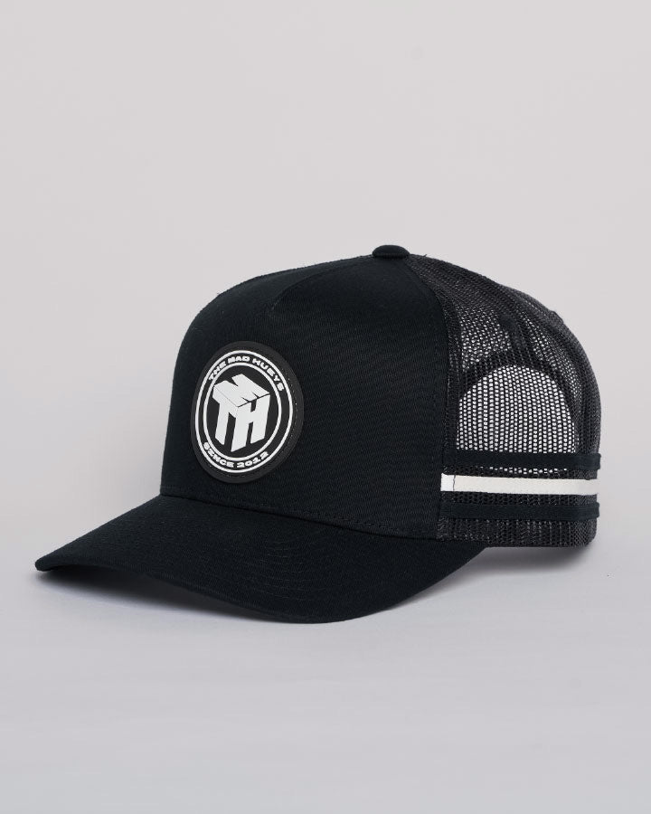 The Mad Hueys Cube Hueys twill trucker cap in black