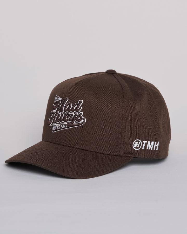 The Mad Hueys Ball Hueys twill snapback cap in walnut