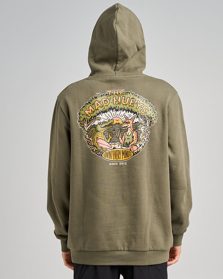 Lovin Every Minute Hooded Pullover - Olive