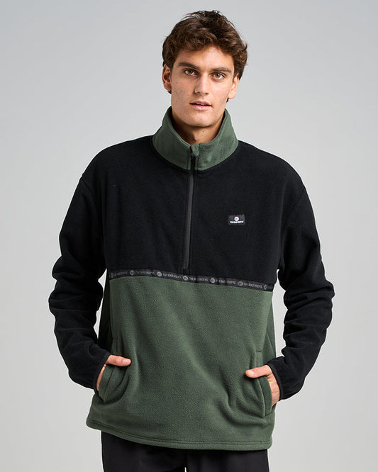 Tidal Quarter Zip - Oil Green