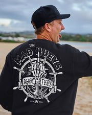 The Mad Hueys Chain Fkrs Crew Washed Black