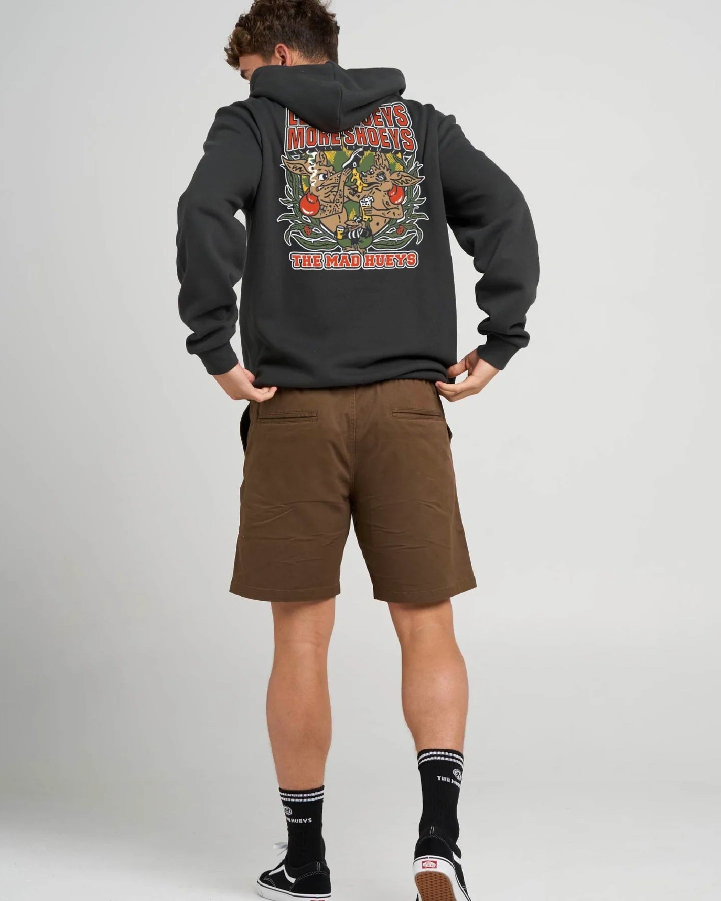 The Mad Hueys Less Blueys Hooded Pullover - Vintage Black (view 3)