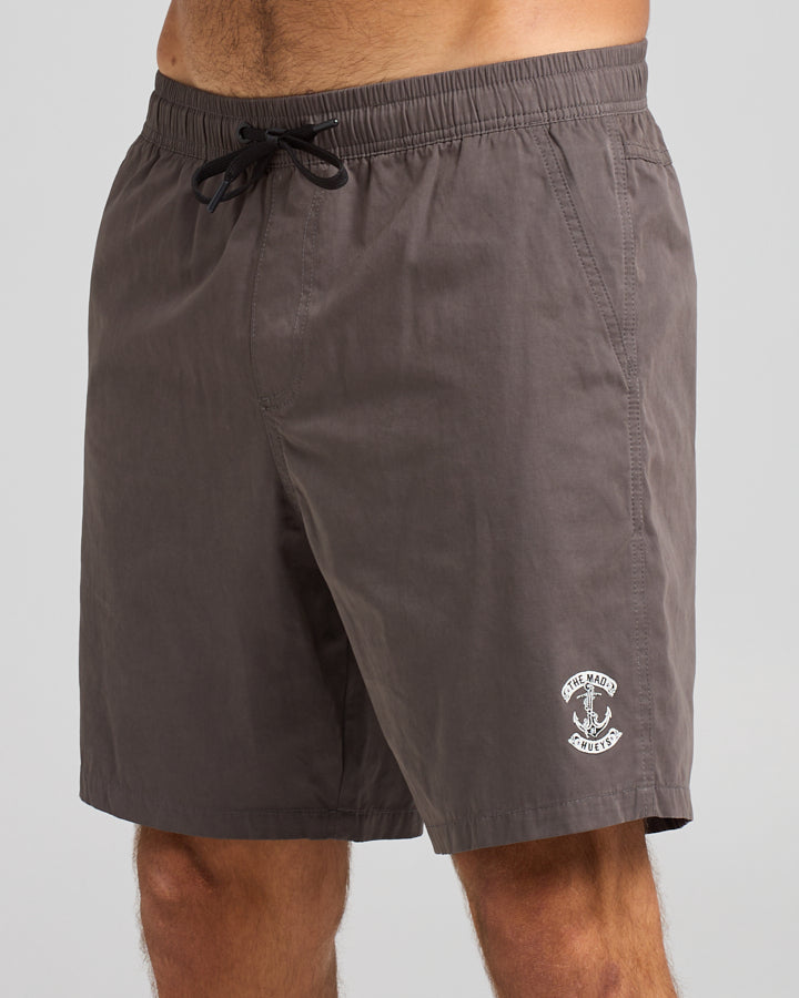 Skull Anchor 18" Volley Short - Charcoal