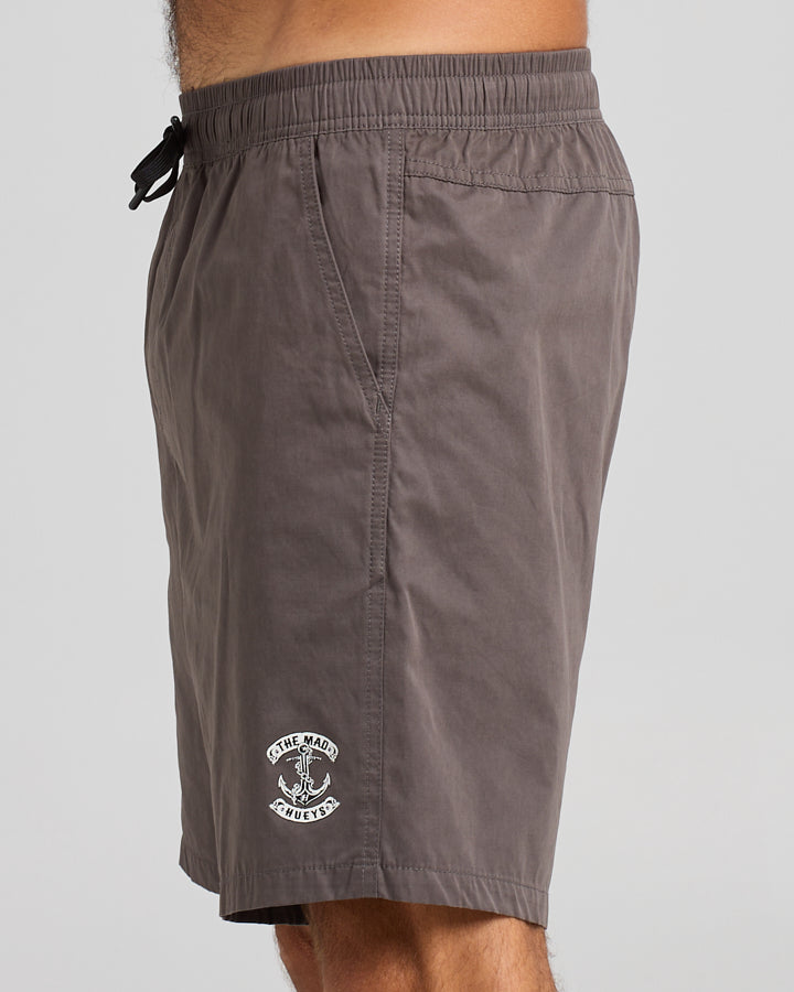 Skull Anchor 18" Volley Short - Charcoal
