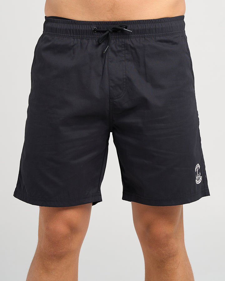 Skull Anchor 18" Volley Short - Black - Catani Clothing