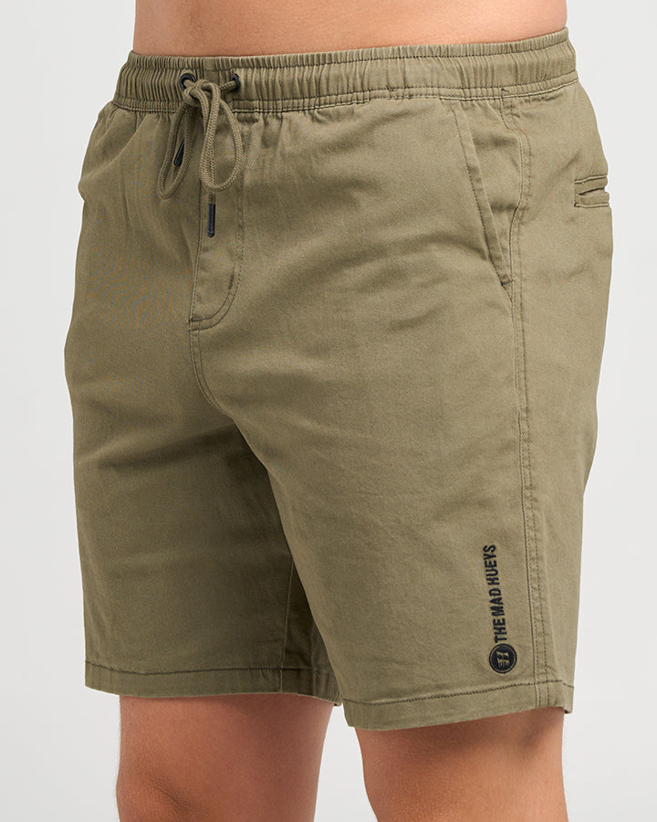 The Mad Hueys Stranded 18 inch Chino Short in Olive