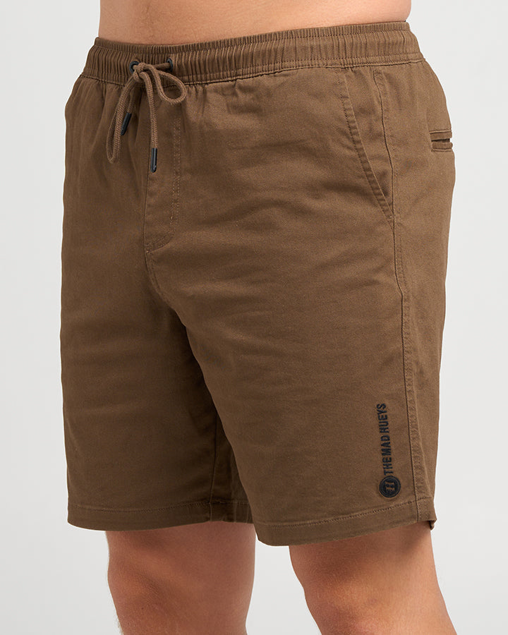 The Mad Hueys Stranded 18 inch Chino Short in Walnut
