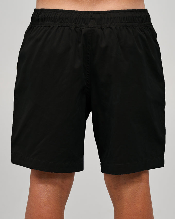 The Mad Hueys Skull Anchor Youth 16 inch Volley Short in black - detail