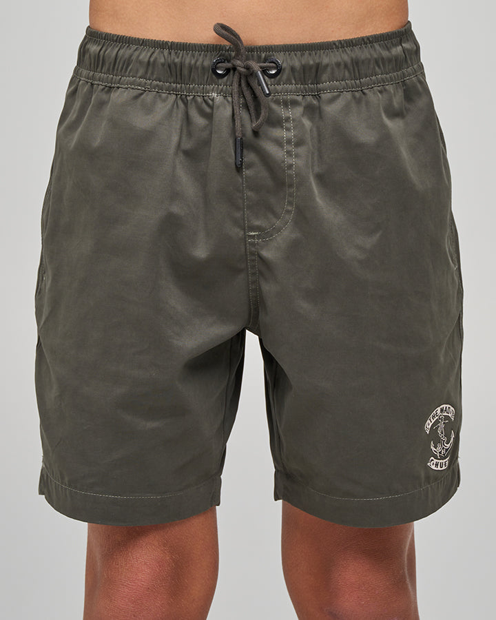 The Mad Hueys Skull Anchor Youth Volley in Charcoal - detail