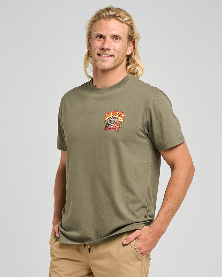 The Mad Hueys Oz Straya SS Tee - Olive (view 4)