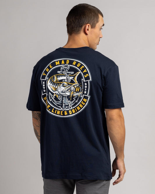 Hooked Cuda SS Tee - Navy