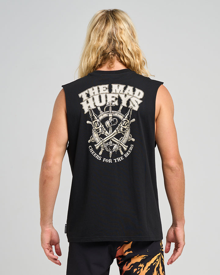 Ship Wheel Beers Muscle - Black - Catani Clothing