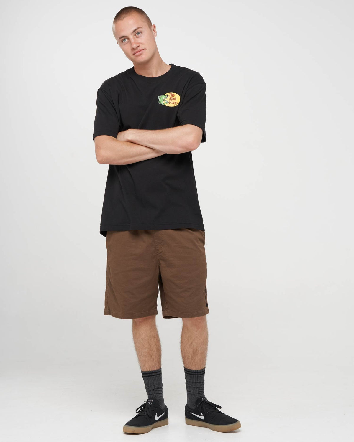 Mad Hueys Pro Hueys SS Tee in black - print