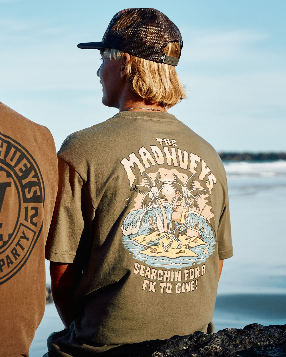 The Mad Hueys Metal Searchin SS Tee Olive