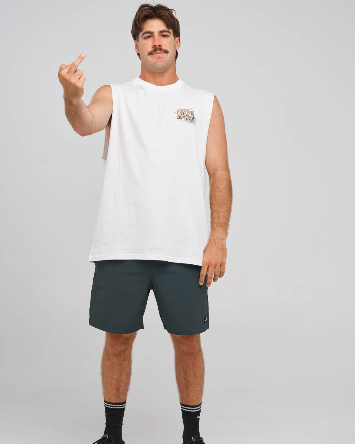 Mad Hueys Shoey Bar Muscle in white - detail