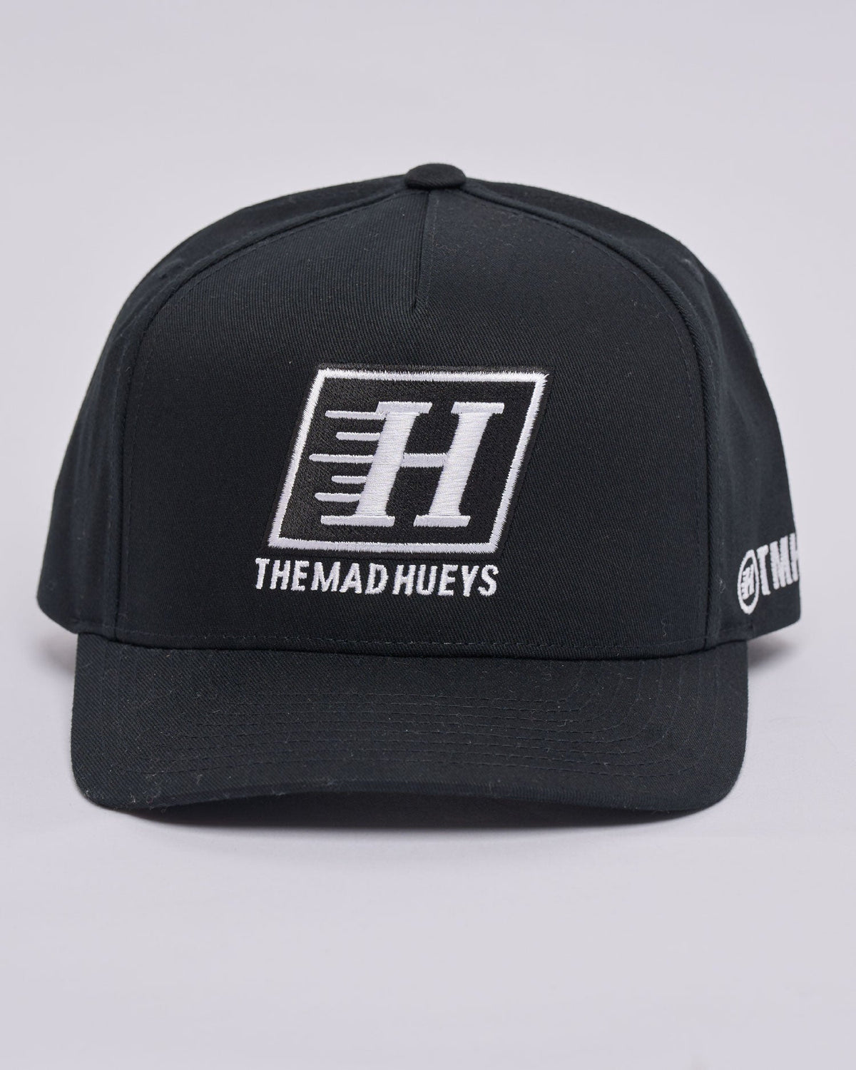 The Mad Hueys Parallel Hueys Twill Snapback in Black - side
