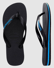 Top Rubber Logo - Black / Blue - Catani Clothing